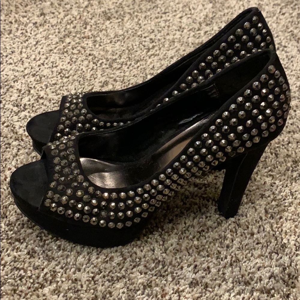 Candies studded open toe platform heels Sz 7 sexy